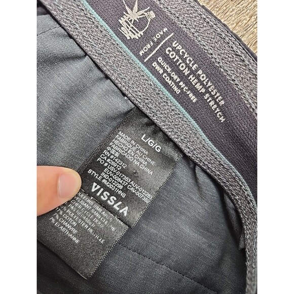 Vissla Eco-Lastics Surf Trunk Men's Large Dark Gray 7.75" Inseam 4 Way Streatch - Picture 7 of 9
